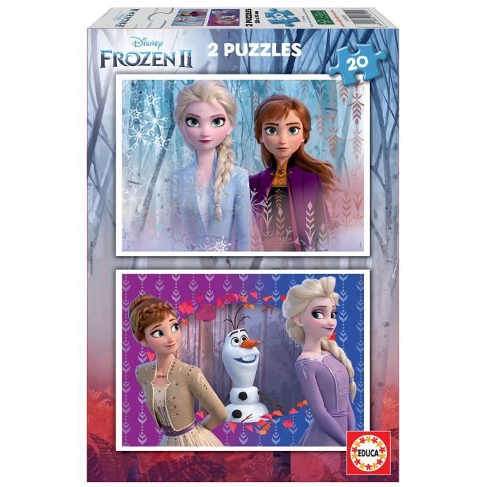 Puzzle - EDUCA - La Reine des Neiges 2 - 2x20 pièces - Pour enfants dès 3 ans