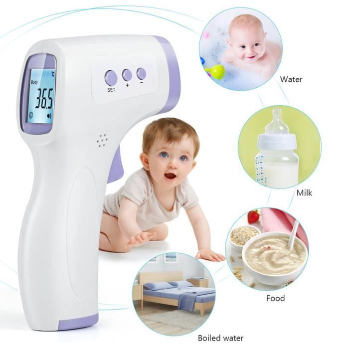Thermometre Frontal Infrarouge Sans Contact Abs Pour Adultes Et Enfants Avec Ecran Lcd Outil De Temperature Laser Numerique Cdiscount Puericulture Eveil Bebe