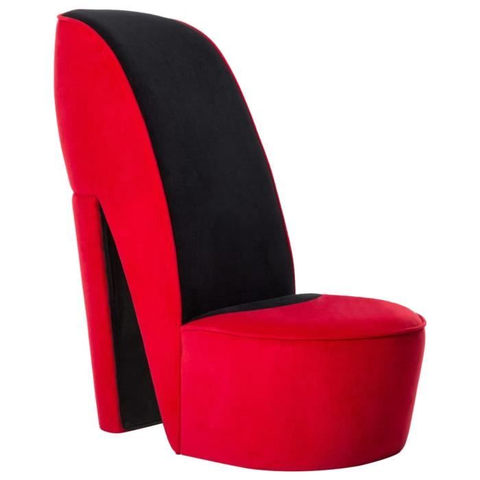 Pwshymi-Chaise en forme de talon haut Rouge Velours