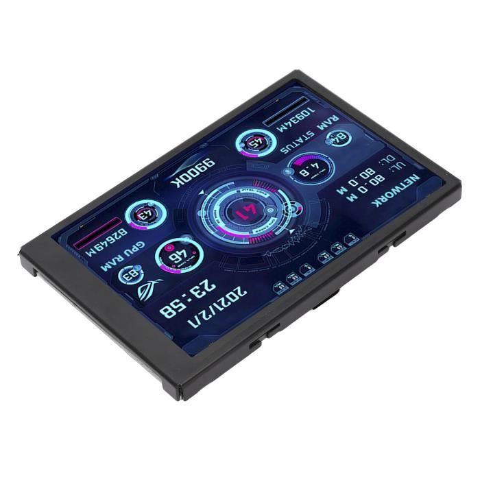 Qiilu mini écran IPS 3 3.5in IPS USB PC Data Monitor CPU GPU RAM HDD  Affichage Mini écran pour équipement électronique