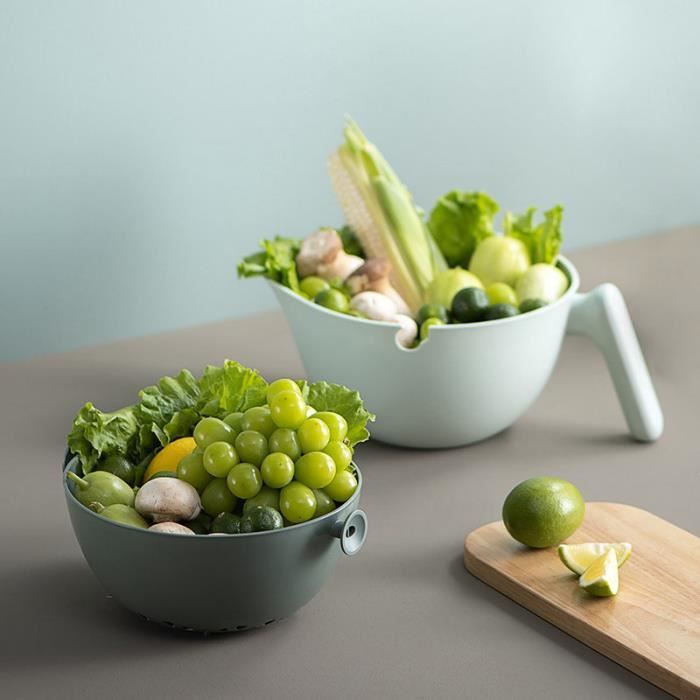 Panier de drainage de cuisine, panier de lavage de fruits - Passoire à légumes multifonctionnelle pour baies Panier de drainage de cuisine, panier de lavage de fruits - Passoire à légumes multifonctionnelle pour baies