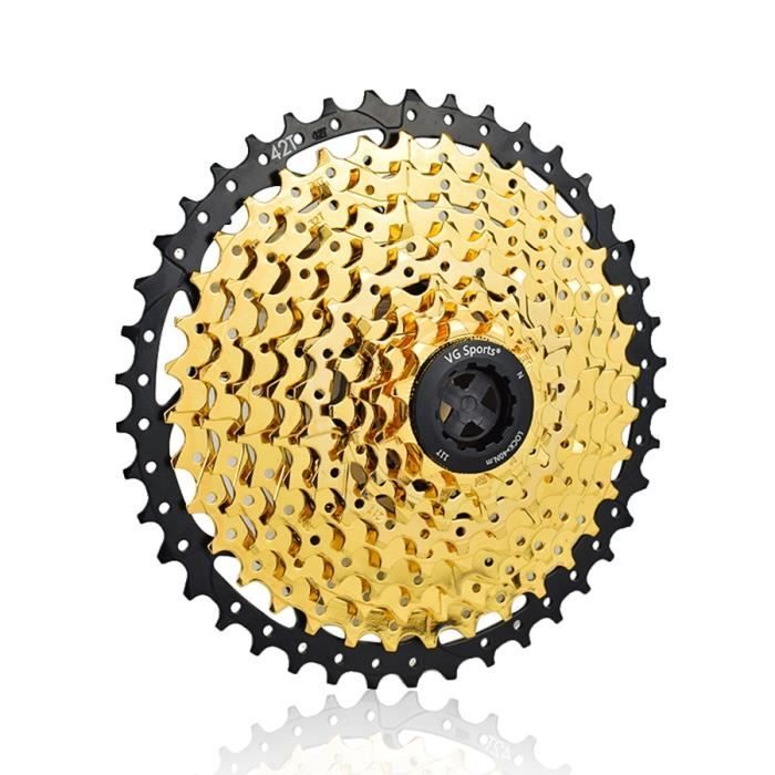 Vg Sports 10 Vitesse Velo De Montagne Cassette Roue Libre En Alliage D Aluminium Support Pignon Velo Roue Libre Or Prix Pas Cher Cdiscount