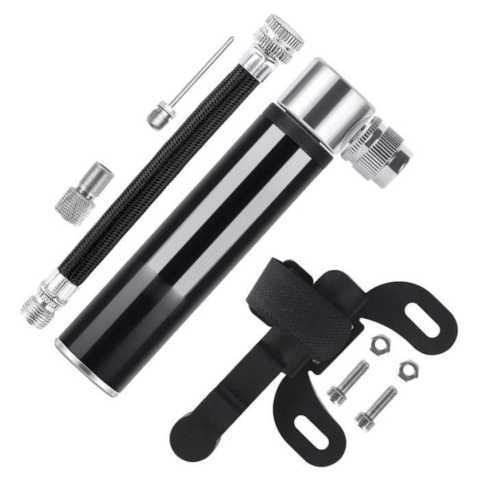 Mini Pompe à Vélo Portable - Pompe à Main Vélo Avec Embouts US/FR, Pour Vélos Ballons Cercles Natation
