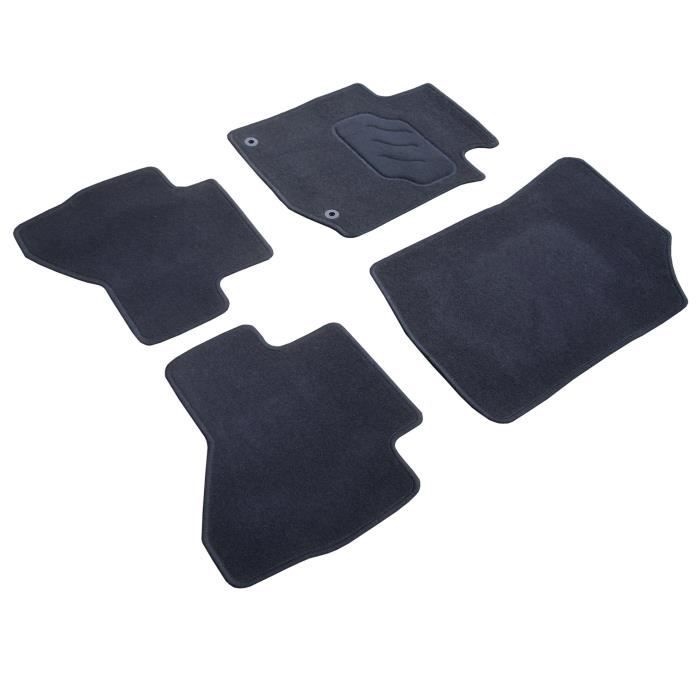 TAPIS DE SOL NOIR VELOURS SUR MESURE CITROEN C4 GRAND PICASSO II 2014 AV+AR
