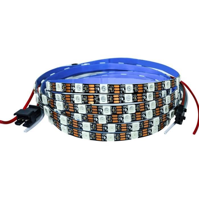 Tesfish 12V ledstrip, 5mm breed, rood kleur 5m, led strip lights 2835 IP20 120 leds/m, in totaal 600 leds lichtstrip voor slaapkamer, keuken decoratie