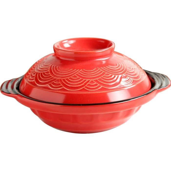 Casserole Céramique 6QT Antiadhésive - PFAS Et PFOA Free, Avec Couvercle Verre