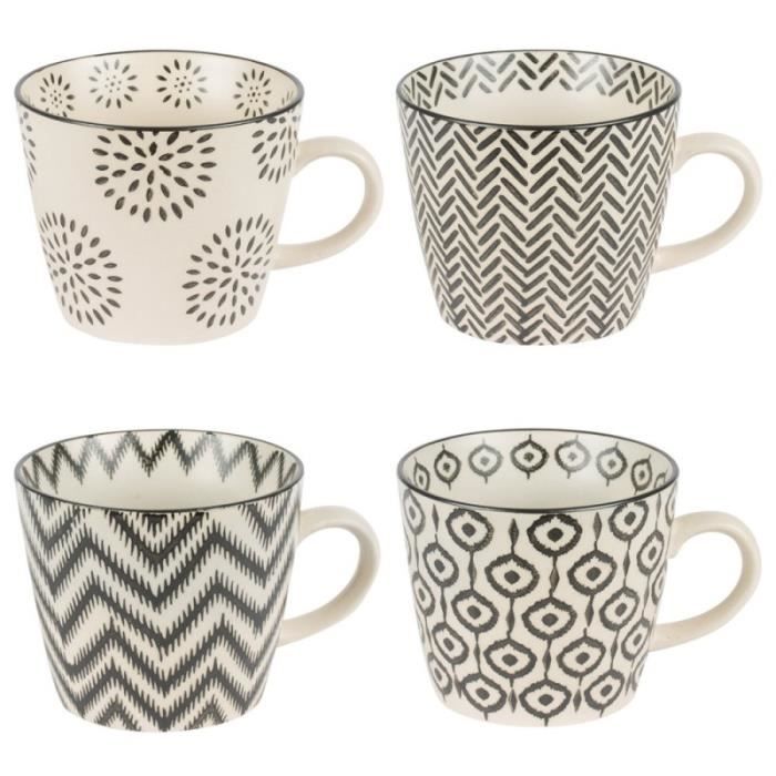 Table Passion Coffret 4 Tasses Le Cap Multicolore Cdiscount Maison