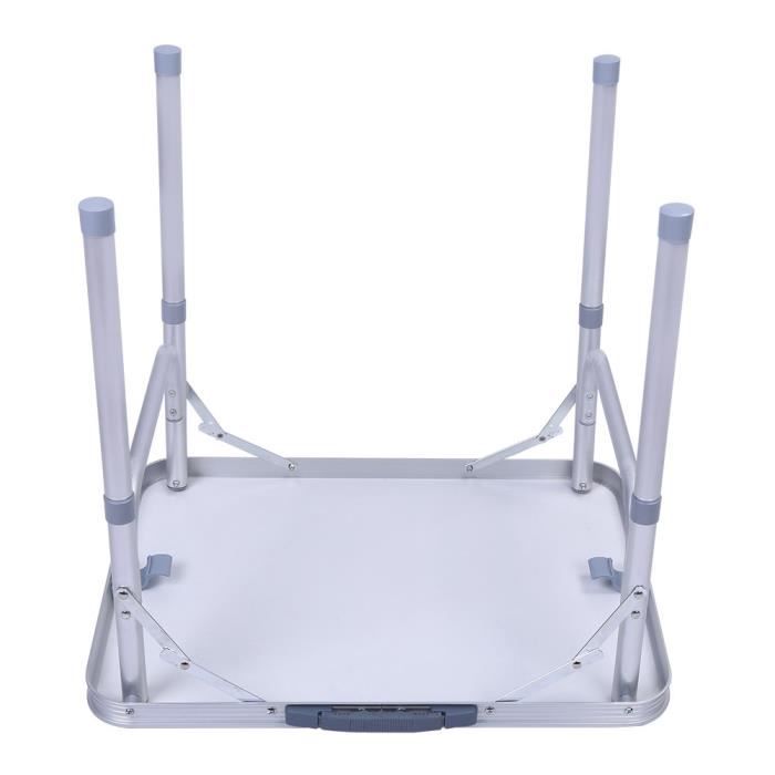 TIYASTUN Table Pliante Camping Aluminium - Petite Table Pique-Nique Portable Léger 36x35 Cm