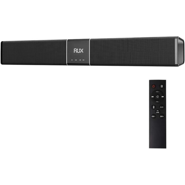 Sound Bar, Son Bar Pour La Télévision, Soundbar Avec Subwoofer Intégré, Filaire Et Sans Fil