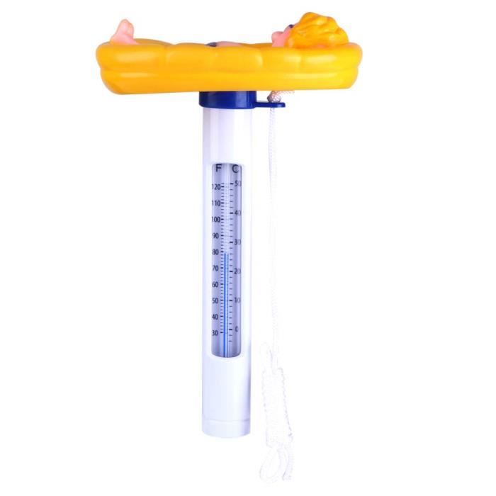 Thermomètre Flottant Piscine - Design Cartoon Rigolo Avec Ficelle - Mesure Précise Pour Piscine, Spa, Aquarium