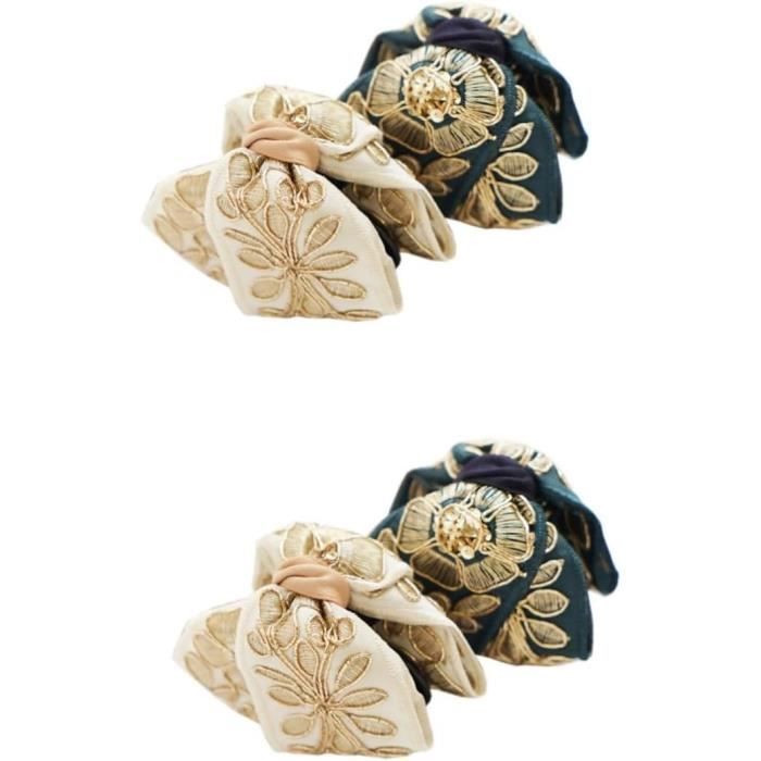 Lot De 4 Pinces à Cheveux Anciennes Et Petites Barrettes Vintage – Occasion Bon état, Style Rétro Multicolore
