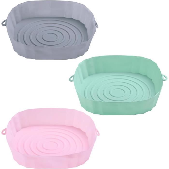 Set De 2 Moules En Silicone Pour Air Fryer - 20x13 Cm - Réutilisables, Antiadhésifs, Lavables Au Lave-vaisselle - Pour Four, Micro-ondes, Cuisson Vapeur Aussi