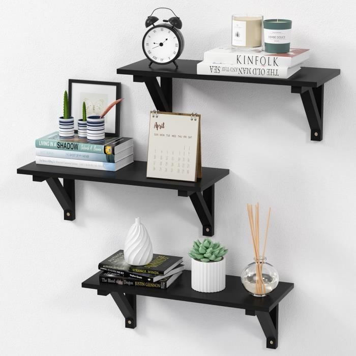 SoBuy KMB77-W Bibliothèque Murale, Étagère à Livres à 3 Niveaux, Étagère De Rangement Pour Ranger Des Livres Pour Chambre D'enfants, Salle De Jeux