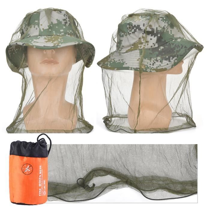 vgeby chapeau de pêche en plein air 5 pcs en plein air anti-poussière respirant anti-moustique chapeau en maille prévention des