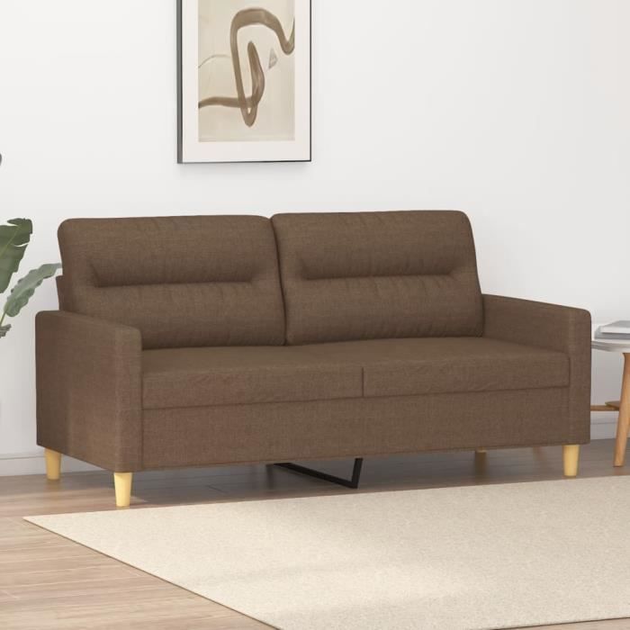 Divan - Sofa Moderne Canapé à 2 places - Marron 140 cm Tissu 22,95Kg, FR2023