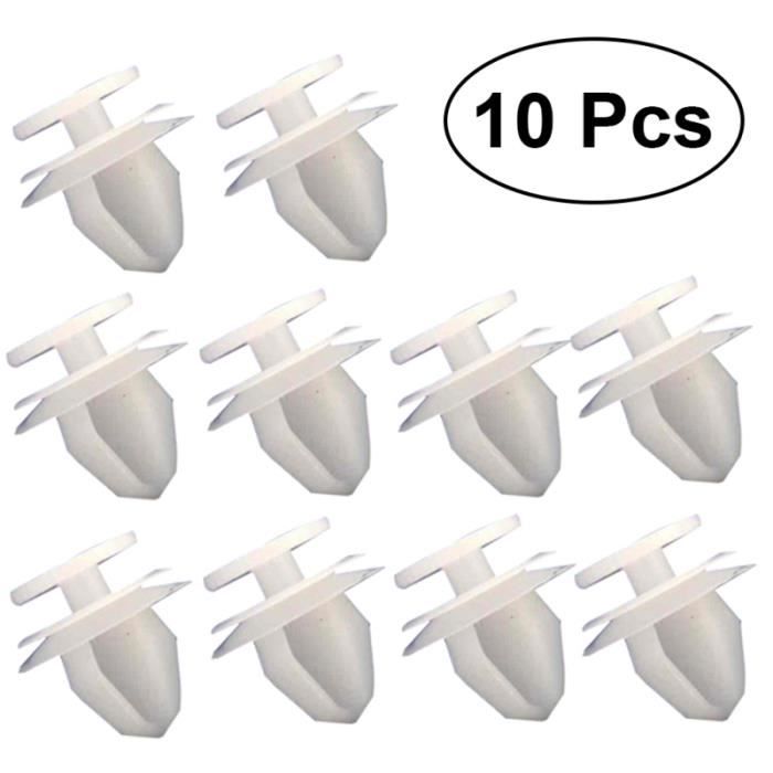 Kit De 10 Clips De Fixation Auto - Rivets Universels 8mm Pour Pare-Chocs, Pare-Boue Et Garnitures