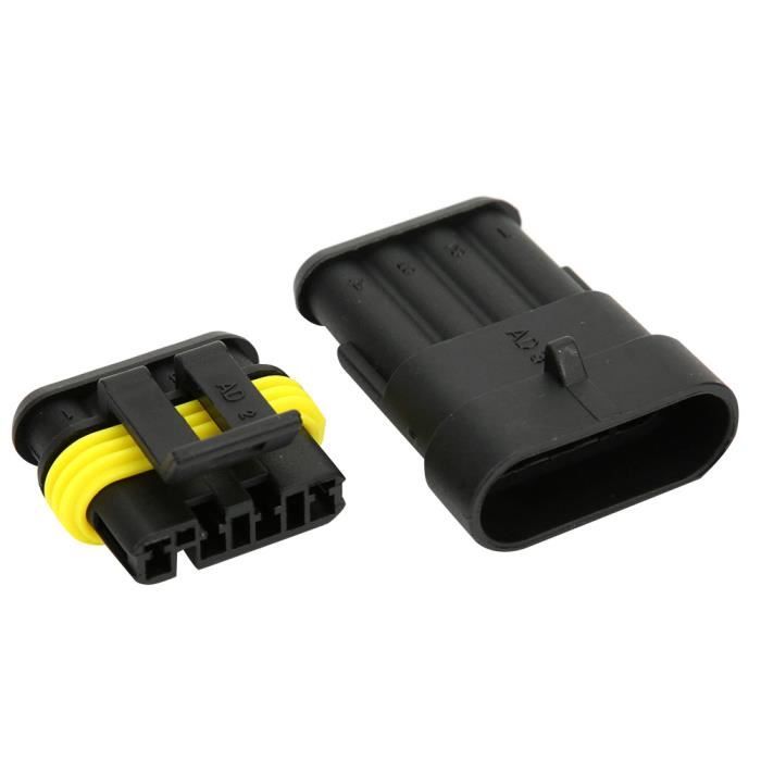 2 Connecteurs étanches Pour Klaxon De Voiture - Faisceau électrique, 2 Broches, Matériau Nylon/PBT, Universel