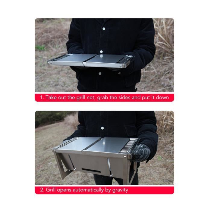 Barbecue Au Charbon De Bois Pliable, Barbecue Au Charbon De Bois
