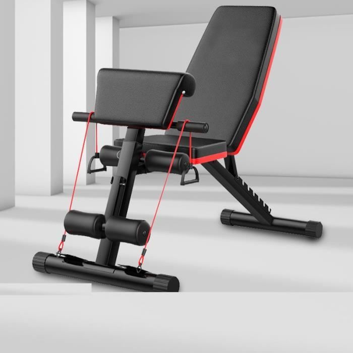Banc de musculation banc plat réglable Banc de fitness multifonctionnel avec dossier réglable