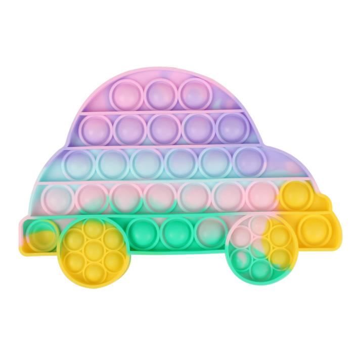 Pop It Carré Arc-en-Ciel – Jouet Antistress En Silicone Pour Enfants Et Adultes, Fidget Toy Sensoriel Et Éducatif