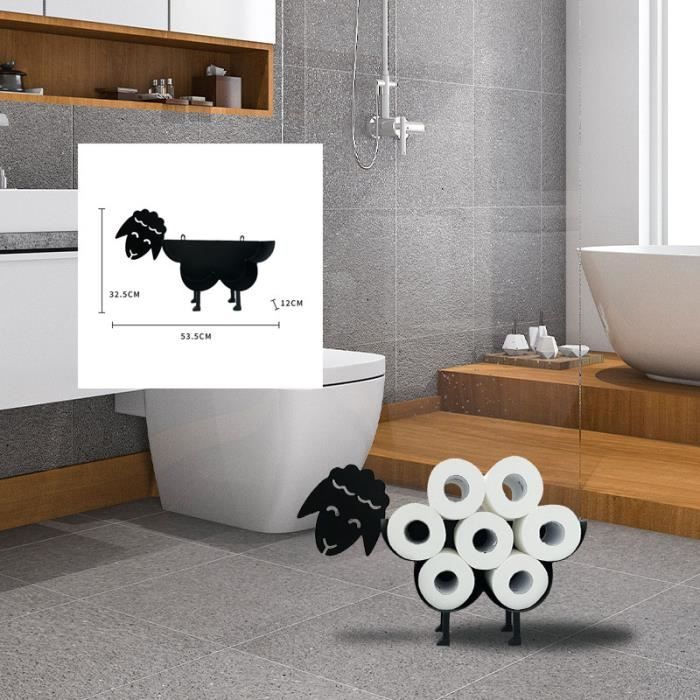 Porte-papier Toilette Mouton - Lot De 3 Supports Empilables Déco Salle De Bain - Plastique Durable