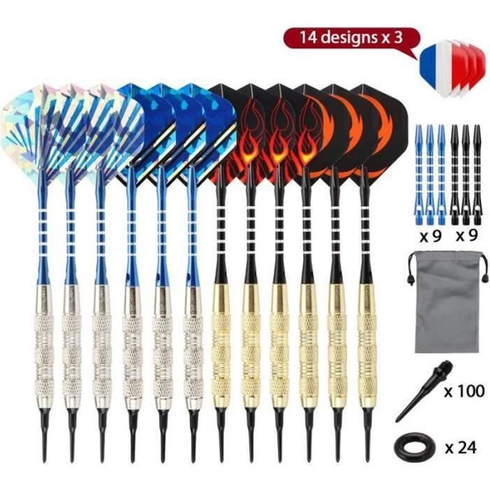 0XBIT Lot De 200 Pointes De Fléchettes Souples Vertes – Filetage 2BA, Plastique Résistant, Pour Cibles électroniques