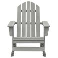 Chaise à bascule de jardin en bois massif - Gris - VIDAXL - Design élégant et intemporel - 72 x 92 x 104 cm-1