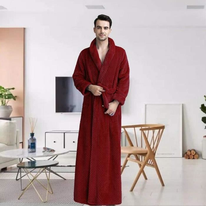 Peignoir Femme Polaire Long Flanelle Peignoir De Bain Homme Eponge