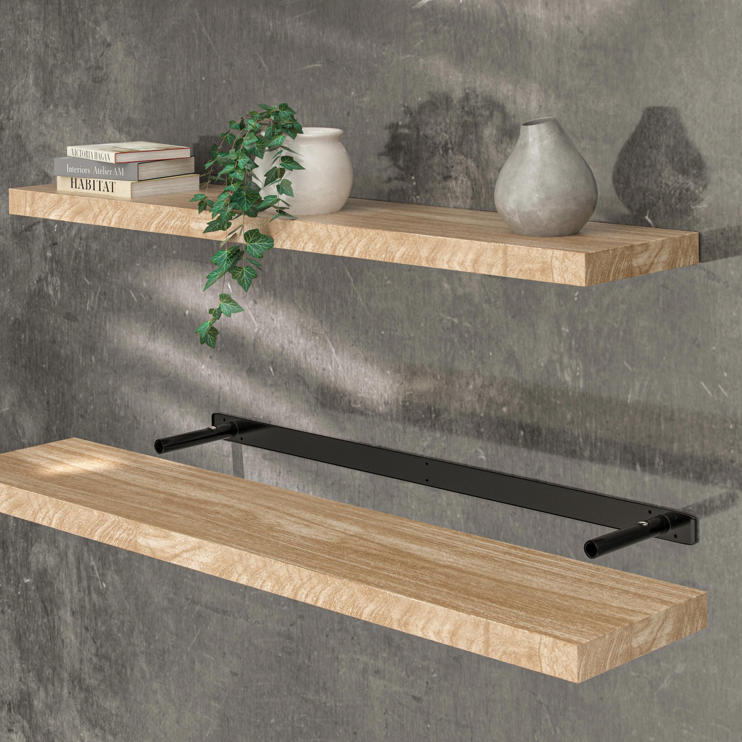 Étagères murales flottantes 2 pcs chêne 50x23x3,8 cm MDF - Étagères Murales - Étagères