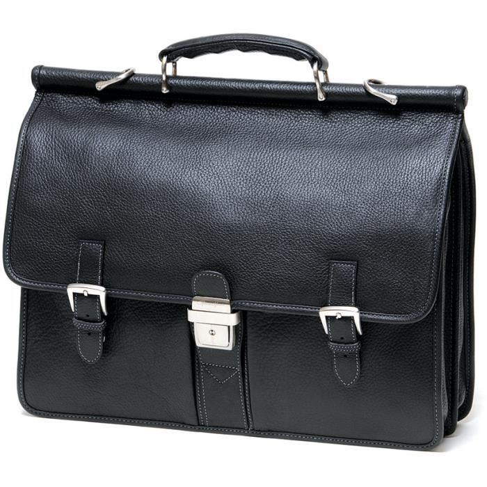 Cartable GERARD HENON Golf GH 2927 Cuir de Vachette graine Marron Marron Cdiscount Bagagerie Maroquinerie