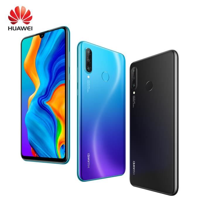 Smartphone Huawei P30 Lite 128Go Noir - Écran 6.15" - 4G Dual SIM Débloqué - Android - Neuf Sous Blister