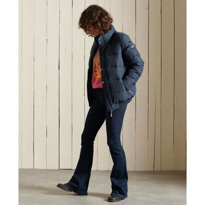 Doudoune superdry femme new arrivals bleu