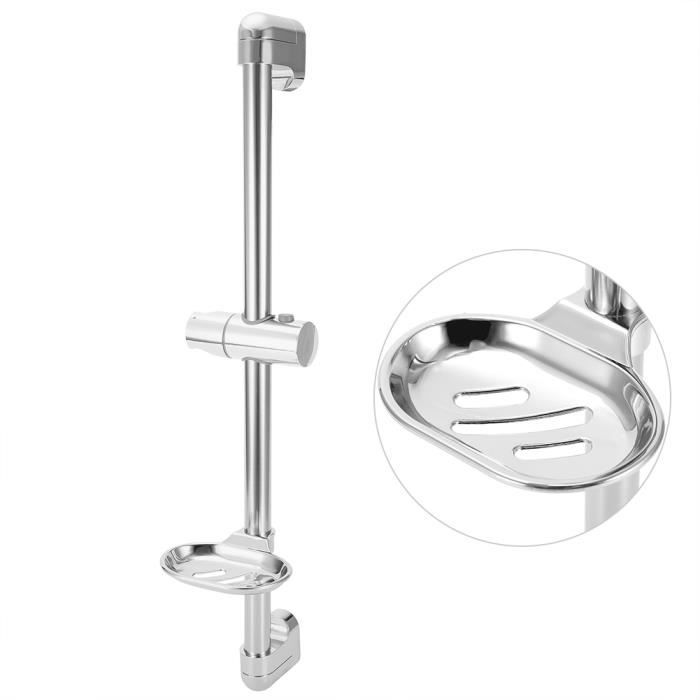 Support De Pommeau De Douche Pour Barre Coulissante - Réglable En Hauteur, Rotatif 360°, Antidérapant, Facile à Installer