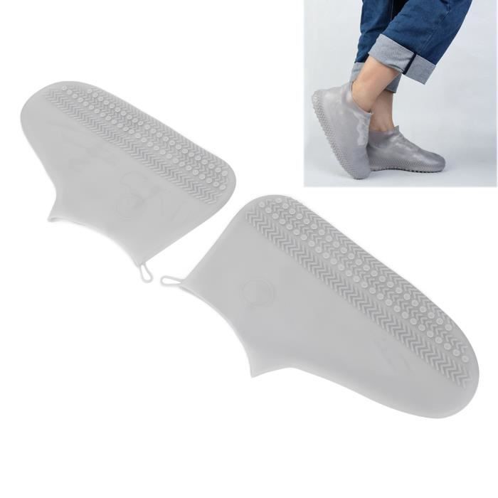 Duokon couvre-chaussures de pluie Couvre-chaussures en silicone imperméable  antidérapant, protège-chaussures pour la protection