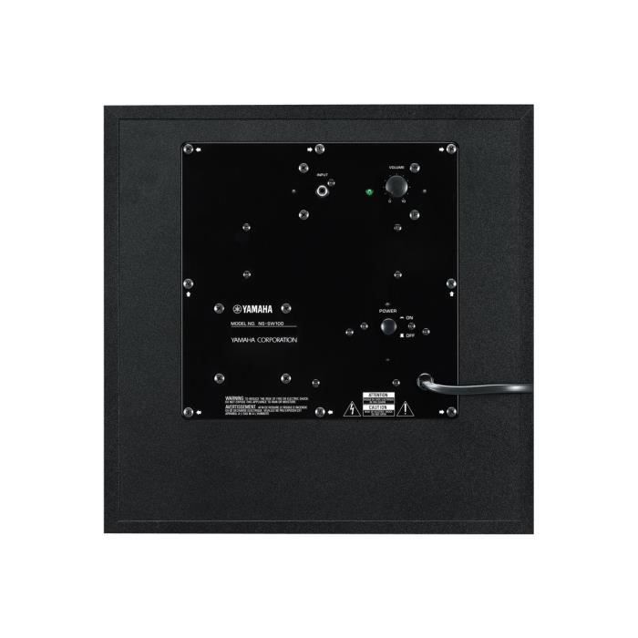 Yamaha NS-NSW100 Caisson De Basse Noir - Puissantes Basses MusicCast