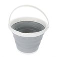 seau pliable 10L seau en plastique pliable pliable de jardin de cuisine Récipient de stockage d'eau de camping portable-2