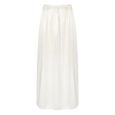 YIZYIF Femme Jupe Sculptant Jupon Fond de Jupe Elastique Sous-vêtement sous Jupe Lingerie 90cm Blanc-2