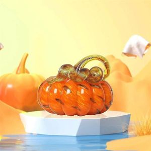 Lot de 3 citrouilles décoratives en céramique noire et blanche - Happy Halloween - France