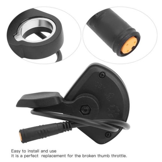 Accélérateur Au Pouce Pour Vélo/scooter électrique - Conversion Kit - Universel Droit/gauche - Connecteur étanche