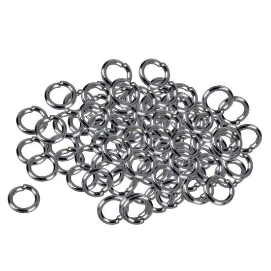 100 TIGES ANNEAUX pr MONTAGE 3 cm ARGENTE