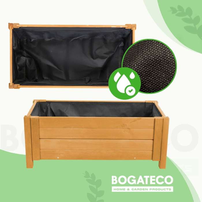 Tino Tech - Jardinière En Pin Massif 80x60x60 Cm - Bac à Fleurs Surélevé Empilable Et Pliable Pour Balcon, Terrasse Ou Jardin