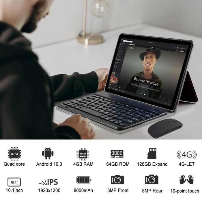 Tablette 2 en 1-10.1'' HD-DUODUOGO P8-Android2
