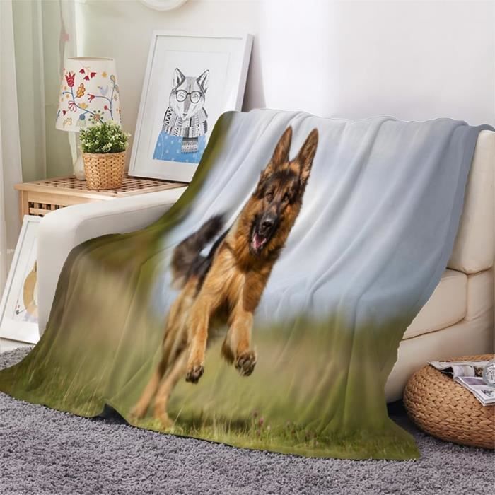 Couverture Plaid Flanelle Fumée Forêt Animaux Loup Microfibre - Couvre-Lit Chaud Plaids Polaire Voyage Doux 60x120cm[2850] - Maison