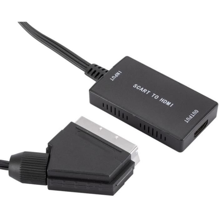Convertisseur Péritel vers HDMI, Adaptateur Péritel HDMI avec câble Péritel  et HDMI, Entrée Péritel Sortie HDMI, Convertisseur A302 - Cdiscount TV Son  Photo