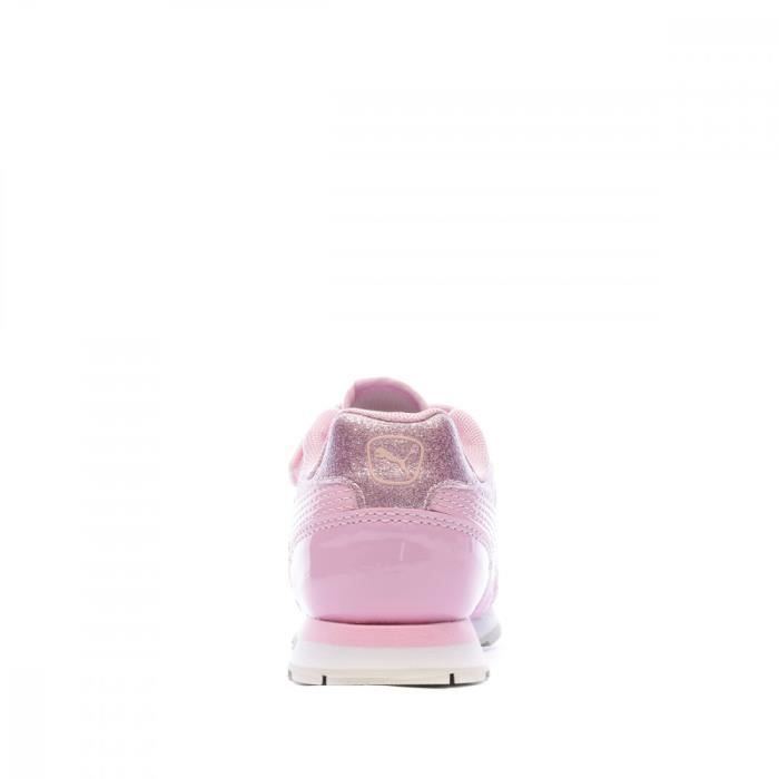 Baskets Rose Mauve Fille Puma VISTA GLITZ Pink Cdiscount Chaussures