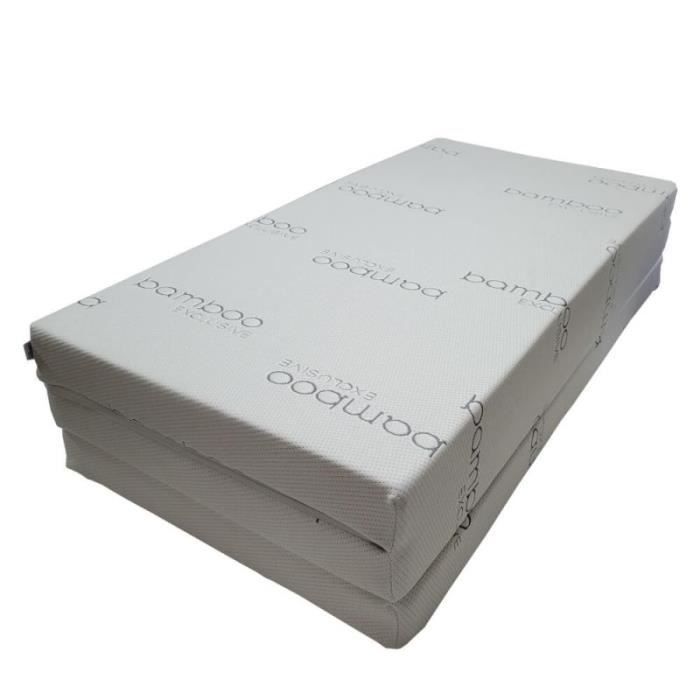 Natalia Spzoo Opvouwbare matras logeermatras met hoofdeinde 200 x 70 x 10 cm (Oranje 1333
