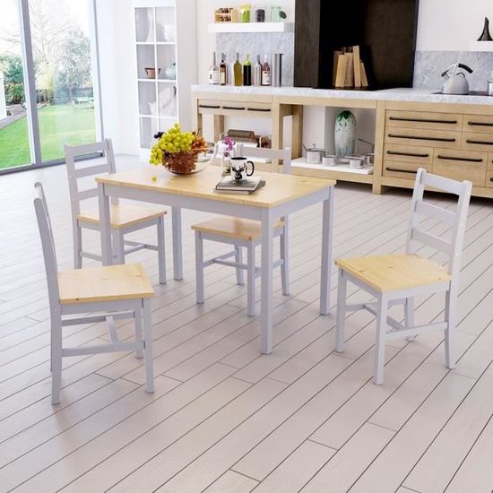 Anaelle Panana Ensemble Table En Bois Cuisine Café Poids 27