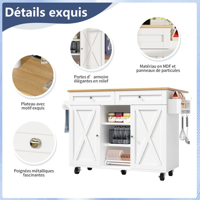 Armoire Haute Autoportante 80 Cm - Buffet Polyvalent 5 étagères Blanc Acier - Pour Cuisine, Salon, Bureau