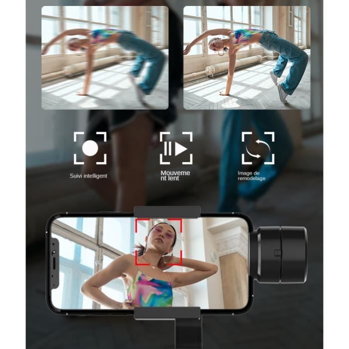 Stabilisateur Smartphone - Gimbal Smartphone à 3-Axes, Pliable Stabilisateur  pour iPhone Android, pour Stabilisateur Vidéo TikTo - Cdiscount Appareil  Photo