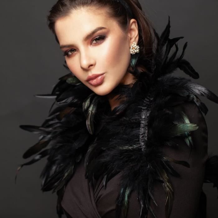 Cape à Plumes Noire Gothique - Avec Col Châle - Pour Cosplay, Halloween, Fête, Carnaval - Style Bohème Vintage